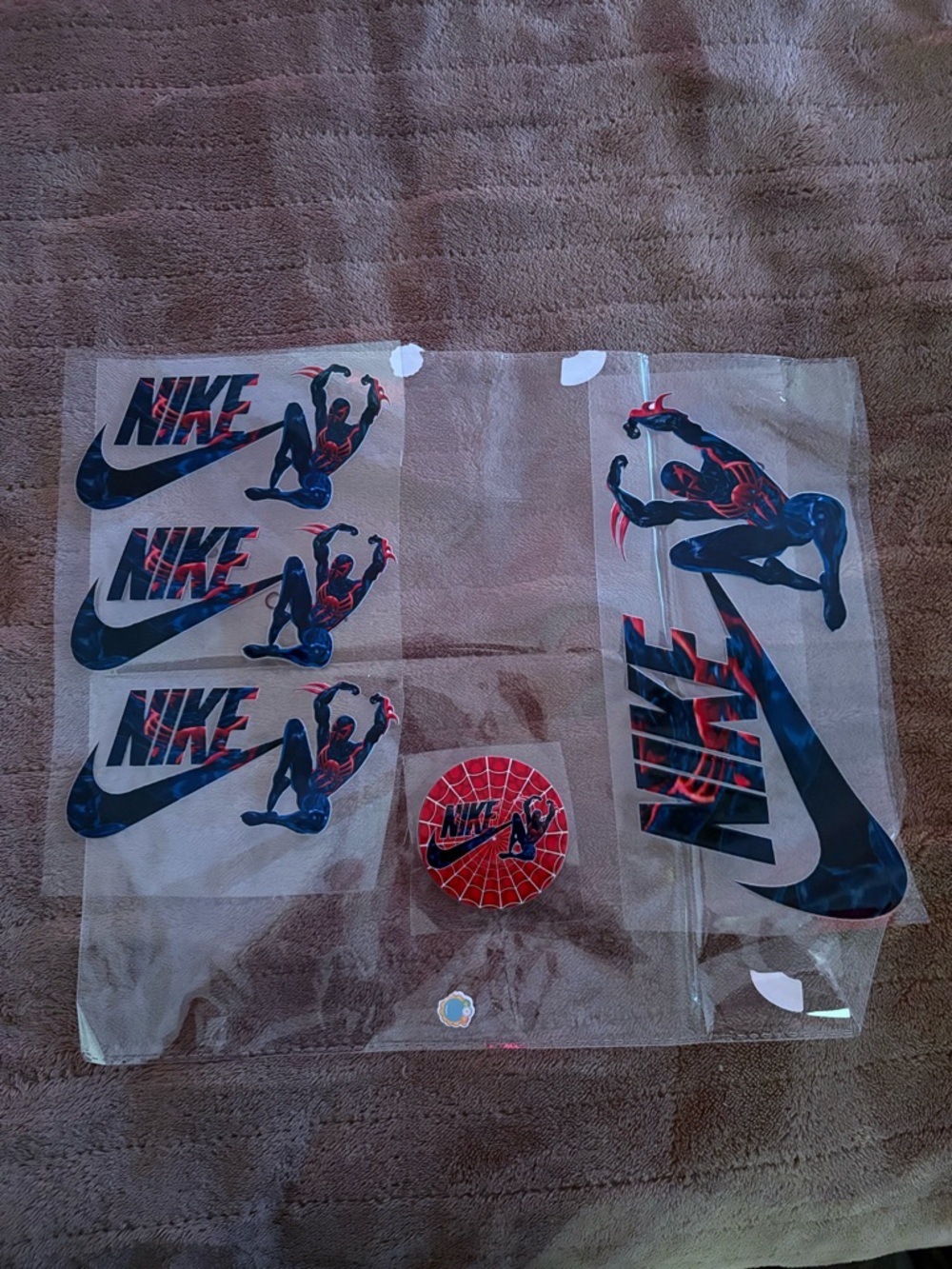 Nike Black & Red Spider-Man Themed Swoosh Sticker Set